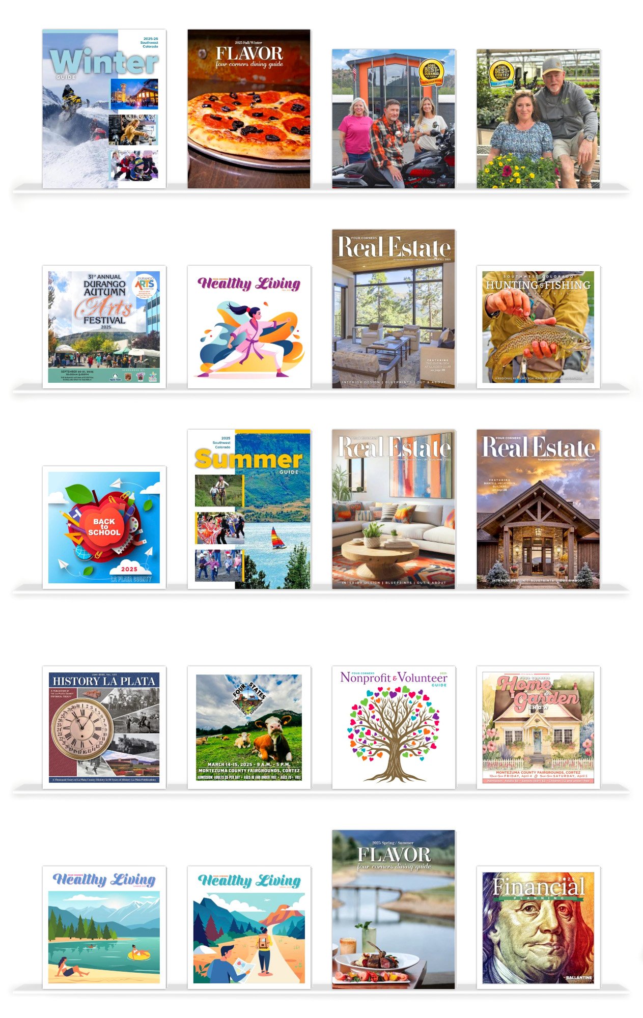 Portfolio of magazine and publication covers designed by Awful Great Design